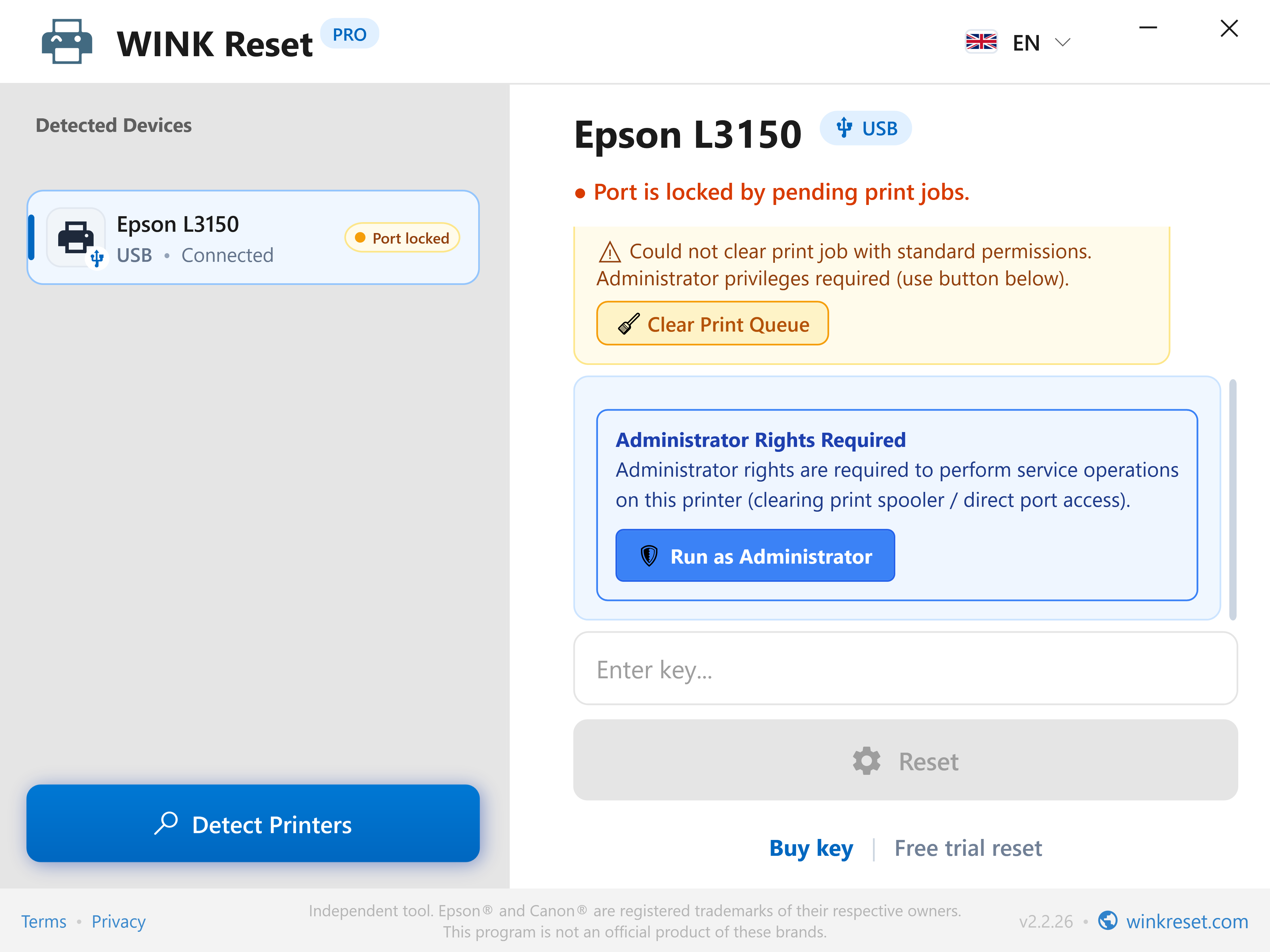 One-Click UAC Administrator Elevation - WINK Reset PRO (EN)