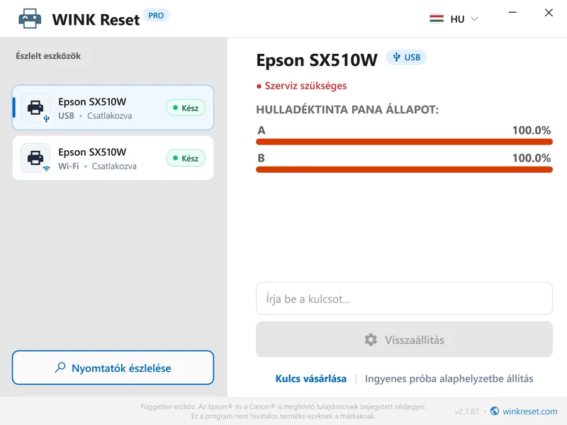 ingyenes epson tintaparna torlo program letoltese