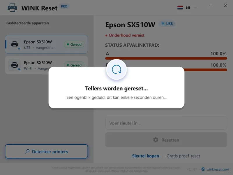 knipperende rode lampjes epson wic oplossen nl