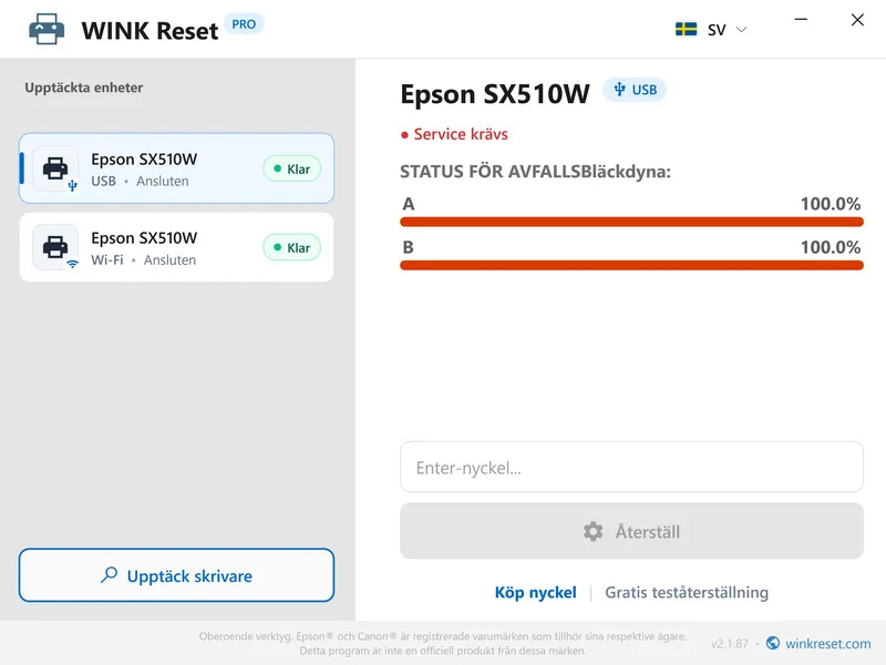 ladda ner gratis epson blaeckkudde aterstaellningsprogram