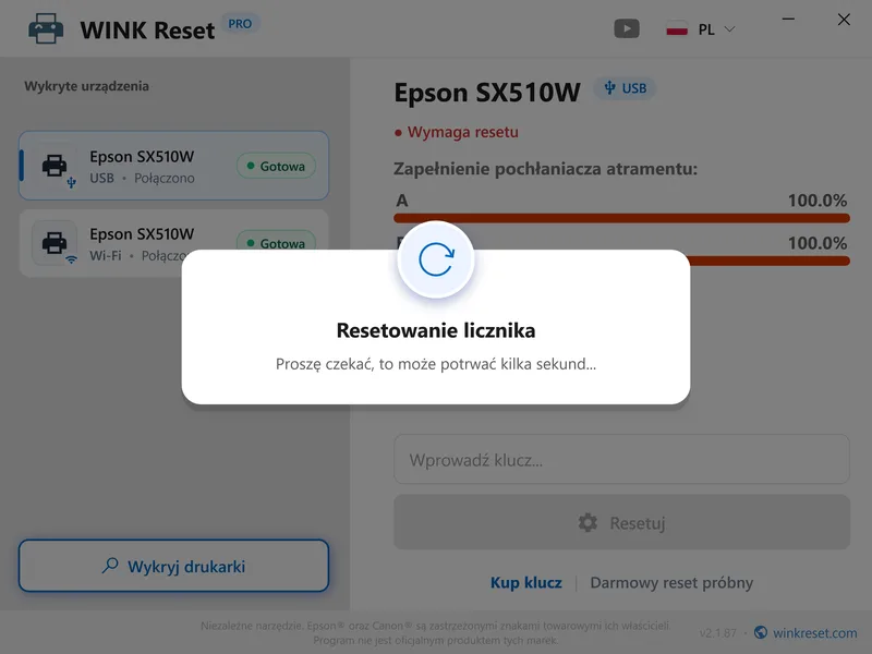 migajace czerwone lampki epson wic naprawa pl