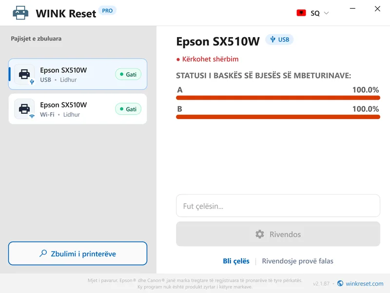 shkarko falas programin per resetimin e epson
