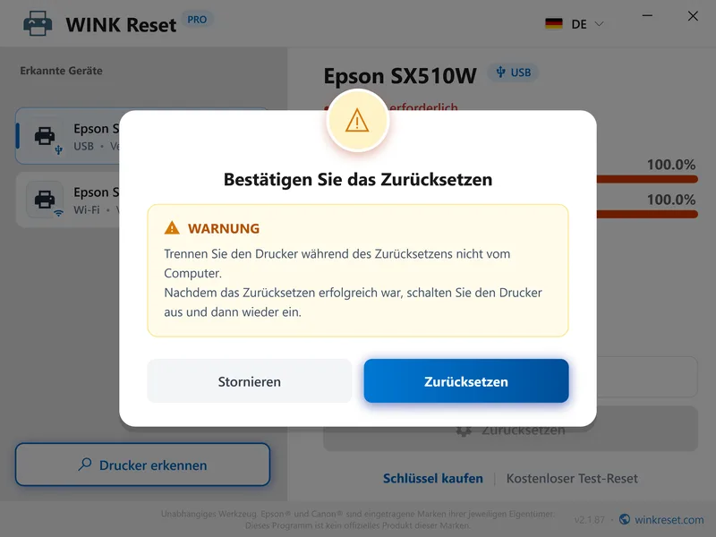 wartung erforderlich fehler wic bestaetigen de