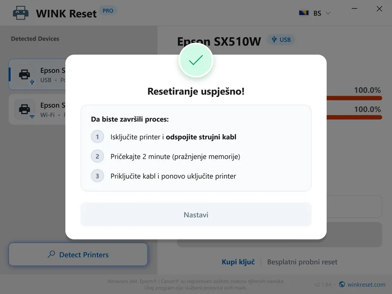 wink reset jastucic tinte wic uspjesno ponovno pokretanje bs