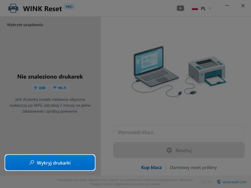 wink reset pampersa wic epson wykrywanie pl