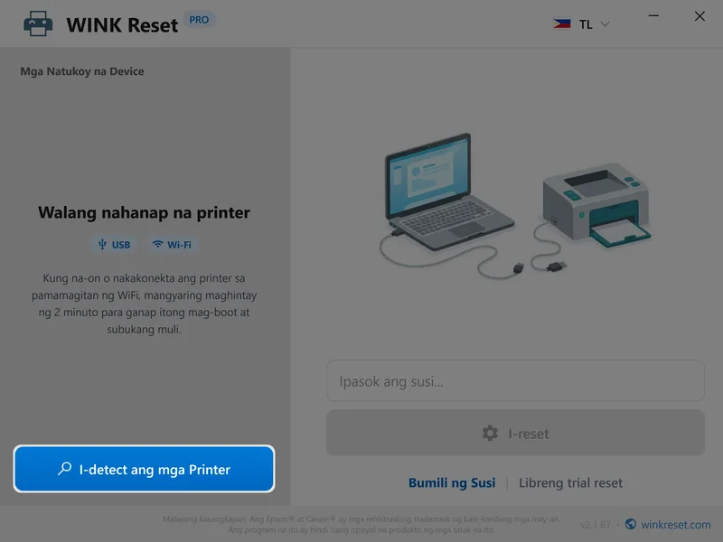 wink reset waste ink pad wic epson hanapin ang printer tl