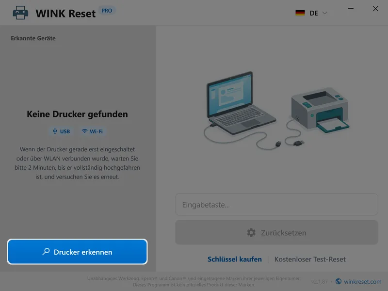wink resttintentank wic epson drucker erkennen de